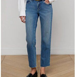 L'AGENCE Milana Slouchy Stovepipe Low Rise Straight Leg Cropped Ankle Jeans